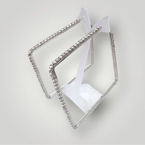Diamond 4.5” Rhinestone Hoops